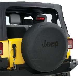  Jeep Wrangler Black Denim W/ Logo Spare Tire Cover 32 33 