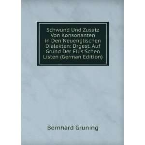   Der EllisSchen Listen (German Edition) Bernhard GrÃ¼ning Books