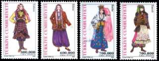 TURKISH STAMPS 2004, TURKISH WOMEN TRADITIONAL DRESSES, MNH