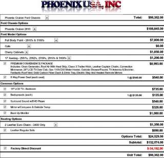 2012 PHOENIX CRUISER 2910 D