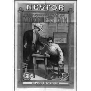 The Regeneration of Worthless Dan,1911?,poster,Nestor 