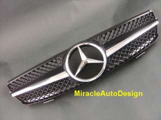 FRONT GRILLE (BLACK) FOR 2003 ON MERCEDES BENZ W209 CLK  