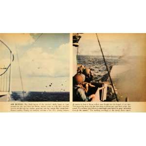  1945 Print Airplane Shell World War II Ship Military Wartime Allies 