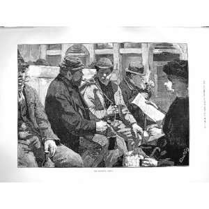  1883 WORKMANS TRAIN TRANSPORT SMOKING PIPE FINE ART