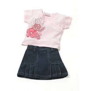  Girl 2 Piece Paradise/Butterfly Tee & Skirt Set   Pink 12 
