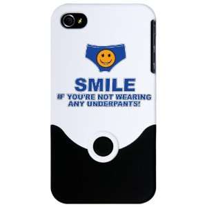 iPhone 4 or 4S Slider Case White Smile If Youre Not Wearing Any 