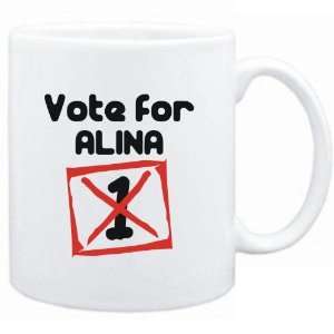  Mug White  Vote for Alina  Female Names Sports 