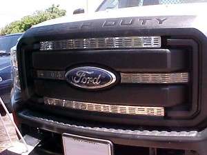 2011 2012 Ford F250 F350 F450 SS Grille Inserts Bug Screen Stainless 