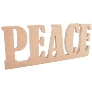  New   Beyond The Page MDF Standing Word, PEACE by 