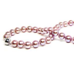 HinsonGayle AAA Naturally Pink 8.0 8.5mm Cultured Pearl Necklace (14K 