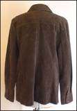 Brown Suede Top Lined Women’s XL Button Down Leather by Valerie 