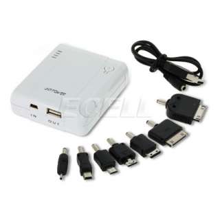 6000MAH WHITE PORTABLE EXTERNAL BATTERY CHARGER FOR NOKIA SAMSUNG SONY 