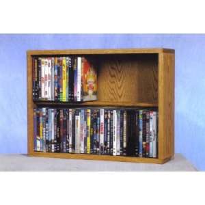 Wood Shed Extra Large 2 Shelf CD DVD Rack (Oak) 215 24