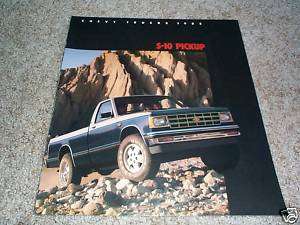 1985 Chevrolet S 10 Pickup Truck Brochure Tahoe/Durango  
