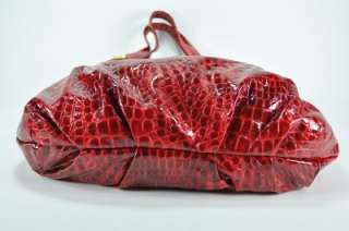 XOXO REMEMBRANCE VINYL CROCO EMBOSSED RED TOTE NWT  