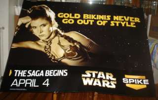 STAR WARS SPIKE TV 5FT POSTER Princess Leia Organa XXL  