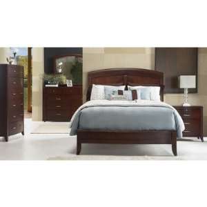   Profile Wood Sleigh Bedroom Set in Cinnamon Size King