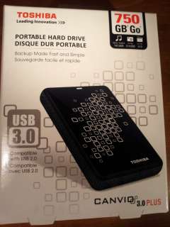 Toshiba Canvio 750 GB (E05A075PBU3XW) USB 3.0 & 2.0 Portable external 