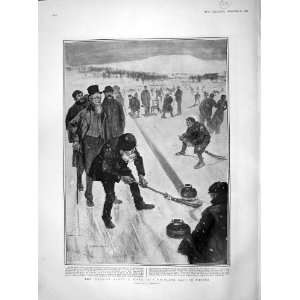  1902 Roaring Game Highland Loch Winter Curling Sport