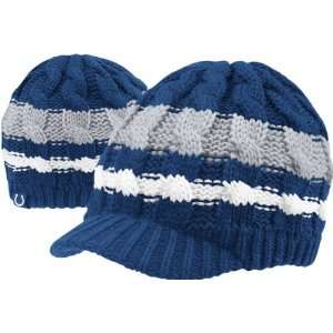    Indianapolis Colts Womens Cable Visor Knit Hat