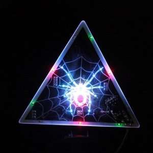  Triangle Spider Pattern LED Colorful Car Warning Light New 