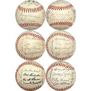  1956 New York Yankees Unsigned Stamped Baseball   MLB 