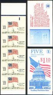 US 1985 BK144 $1.10 22c Flag / Capitol Booklet Scott # 2116a  