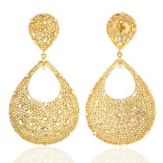 26.3ct Natural Diamond Dangle 18K Yellow Gold Earrings Wedding Party 