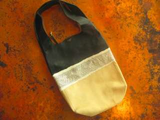 Celine “Cabas” Leather & Snakeskin Shopper Handbag  