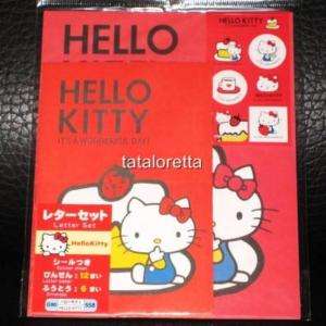 Japan Sanrio Hello Kitty Strawberry Letter Set Sticker  