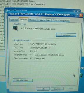 ATI X600 SE PN 109 A26030 01 128MB PCIe Video Card DVI S Video