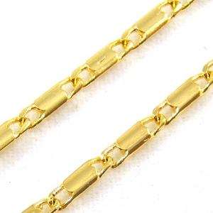 24 INCH CLASSIC 18K YELLOW GOLD GP CHAIN SOLID NECKLACE  