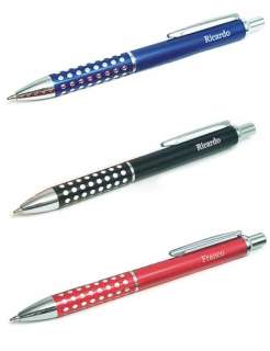 Personalized PEN set of 2 engraved pens BLUE RED BLACK  