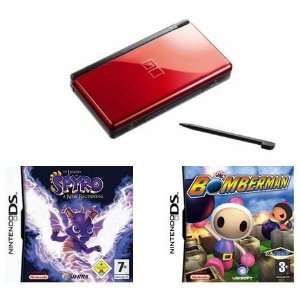  Nintendo DS Lite Value Bundle with 2 Games Red Everything 