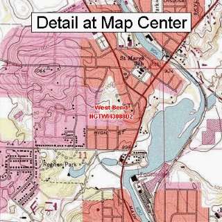   Topographic Quadrangle Map   West Bend, Wisconsin (Folded/Waterproof