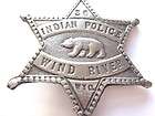 Old West # 36 Badge Ind. Police Wind River, Wyo. 6 Poin