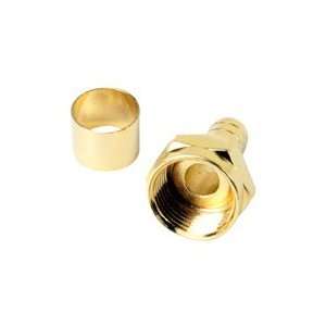  F Connector Crimp Type for RG 59 Coaxial Cable (Gold 