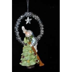  Vintage style Holiday Ornament in Frosty Wintery Colors 