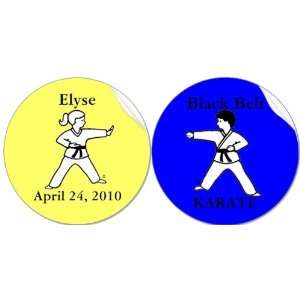 Karate Kid Traditional Uniform Your Text Customized Stickers