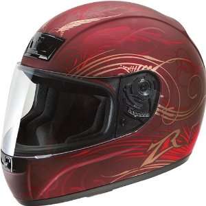  Z1R Phantom Monsoon Full Face Motorcycle Helmet Wine Extra 
