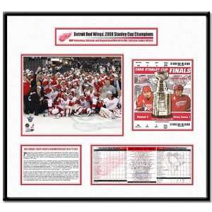  Detroit Red Wings 2008 Stanley Cup Ticket Frame Sports 