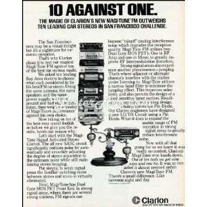   Ad Clarion Corporation of America 10 Against One 