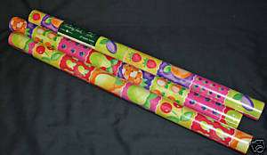 WSL 24 Rolls Neon Fruitdrops Gift Wrap Wrapping Paper  