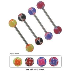    Acrylic Wind Turbine Design Beads Tongue Ring   WIND Jewelry