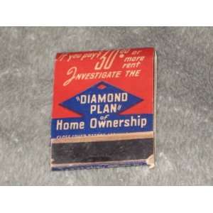    Vintage Diamond Plan Home Ownership Matchbook 