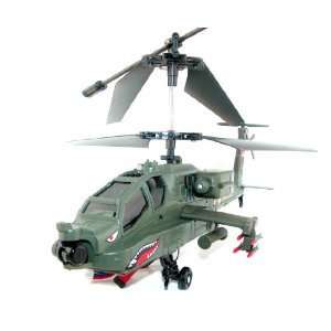   S023G 3.5 CH Large AH 64 Apache Military Gyro Helicopter   15 Inches