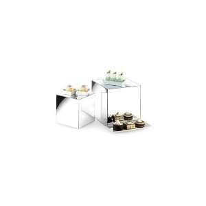    Cal Mil 432 9 24   9 in Mirrored Acrylic Cube Riser