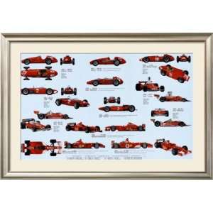 Ferrari F1 World Champions Framed Poster Print, 45x31