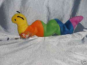 1995 Ty Beanie Baby Inch the Worm was Born 9 3 95  