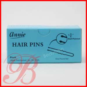 Annie Black Hair Pins 1 3/4 Ball Pointed 1 Pound #3110  